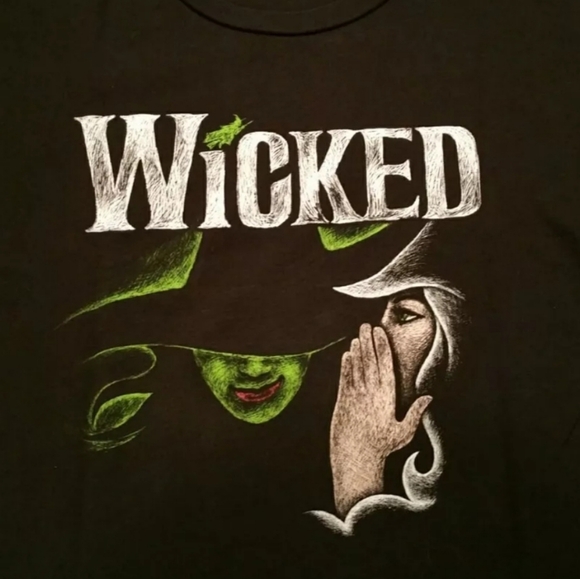 Wicked Broadway Theatre Musical Defy Gravity Witch T-Shirt XL Organic Cotton - Picture 2 of 7